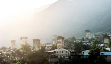 Kuğu havlu Mestia, Svaneti bölgesi, Georgia