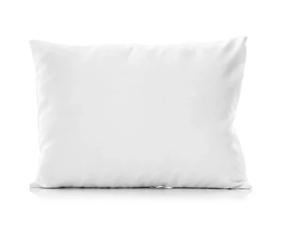 Almohada blanca aislada sobre un fondo blanco — Foto de Stock