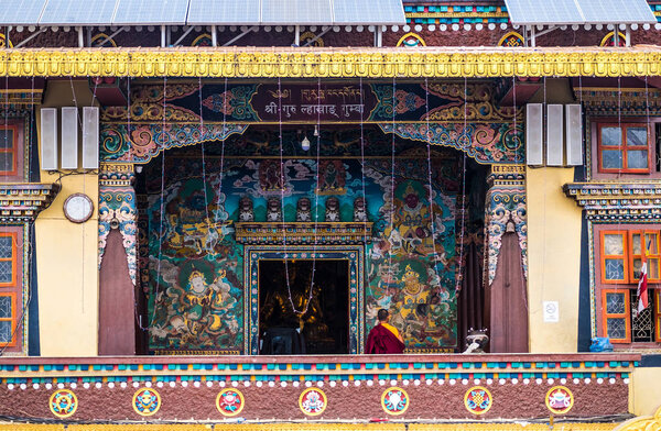 Entrance to the Boudhanath Stupa, Kathmandu, Nepal