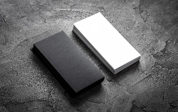 Plantilla de tarjeta de visita de papel negro — Foto de Stock