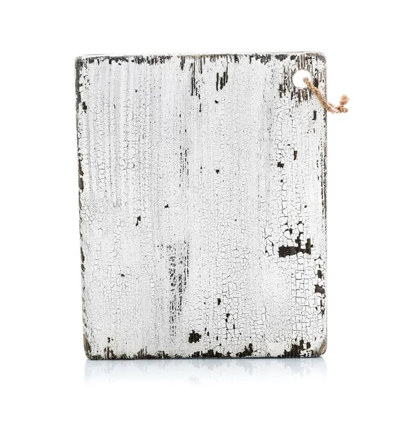 Tabla de cocina blanca cuadrada aislada sobre fondo blanco — Foto de Stock