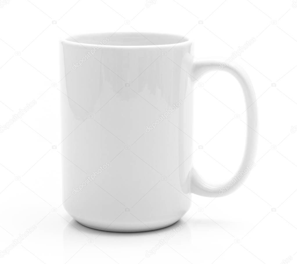 White cup on white