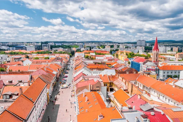 View on roofs in Kosice from St. Elisabeth cathedral — Stock Photo, Image