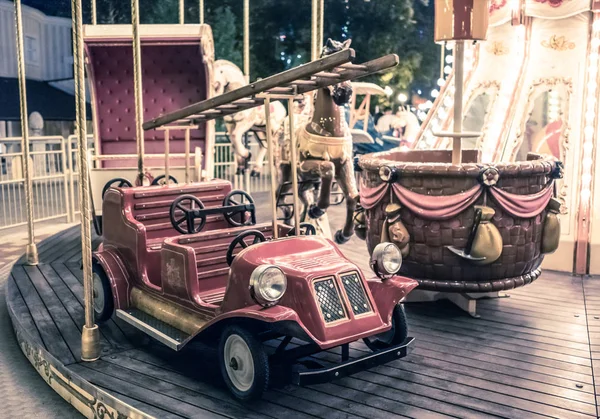 French carousel in a holiday Park — Stock Photo, Image