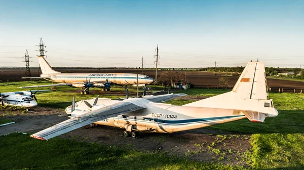 Aeroflot aviões exposição em Kryvyi Rih — Fotografia de Stock