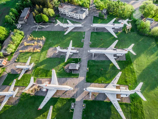 Aeroflot aviões exposição em Kryvyi Rih — Fotografia de Stock