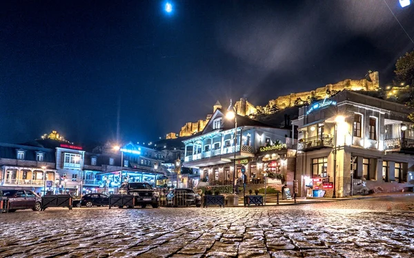 Placu Tbilisi w nocy — Zdjęcie stockowe