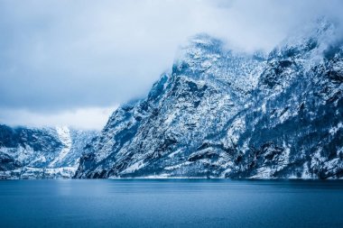 Kışın Norveç fiyortları
