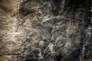 Qobustan petroglyph parçası,