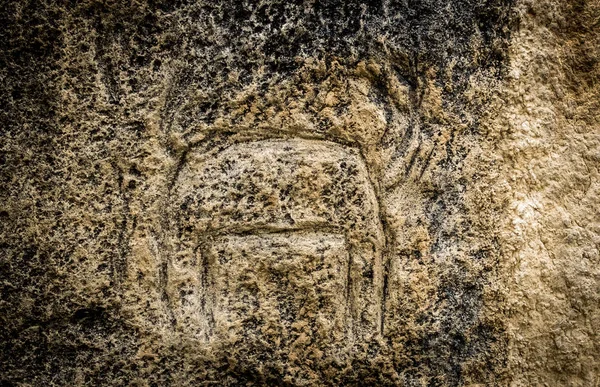 Ανάγλυφος βράχου ζώου σε Γκουμπα — Φωτογραφία Αρχείου