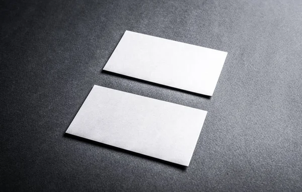 Set of white business cards