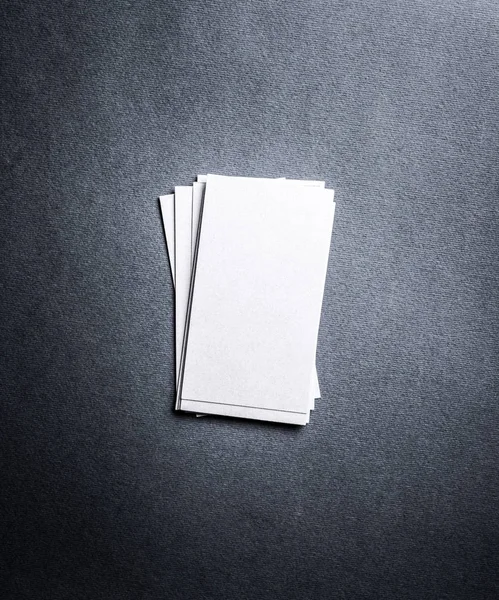 Business card template on grey background — Stock Photo, Image