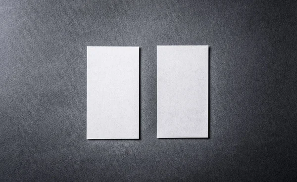 Комплект белых визиток — стоковое фото
