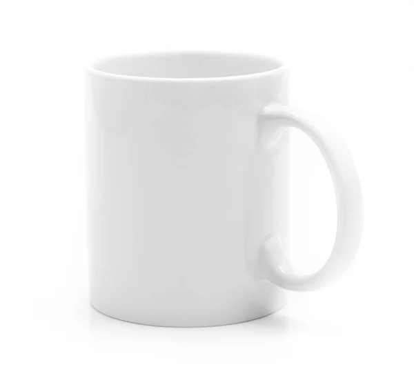 Weiße Tasse auf weiß — Stockfoto