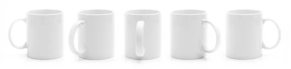 Uppsättning av olika vyer av vit kopp — Stockfoto