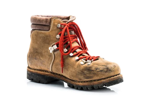 Old leather mountain shoe — Stock Photo, Image