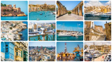 Malta mimari detaylar ve manzaraları