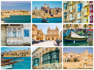 Malta mimari detaylar ve manzaraları