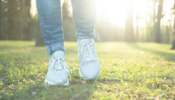 Ενίσχυση σε παπούτσια για τρέξιμο — Φωτογραφία Αρχείου