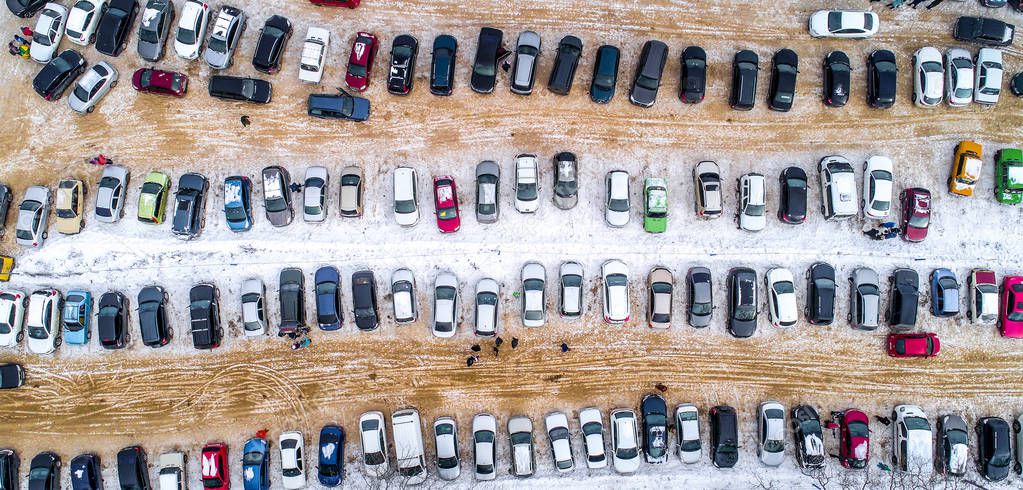Parking with cars from above