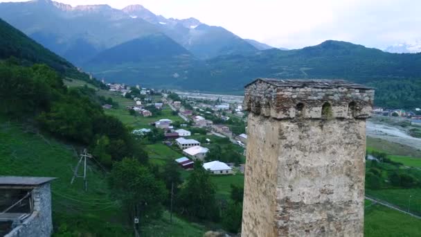 Αμυντικών πύργων Svan του προορισμού Μέστια — Αρχείο Βίντεο