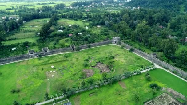 Dron Zobacz twierdzy Gonio w pobliżu Batumi, Batumi, Gruzja — Wideo stockowe