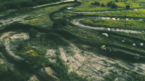 Motocross μοτοσικλέτες κατάρτισης — Αρχείο Βίντεο