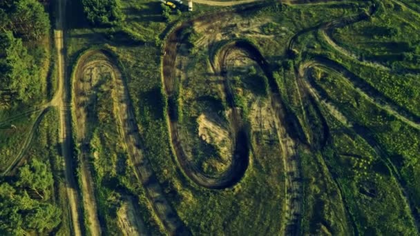 Formação de motociclos de motocross — Vídeo de Stock