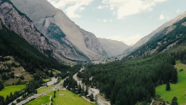 Vista aerea del luogo paesaggio — Video Stock