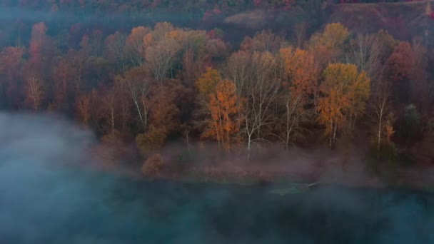 Panoramatický pohled na podzimní přírodu — Stock video