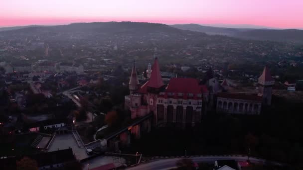 Castelo de Corvin em Hunedoara — Vídeo de Stock