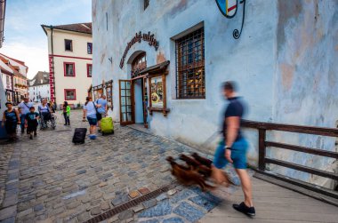 Cesky Krumlov sarı cityscape mimarisi
