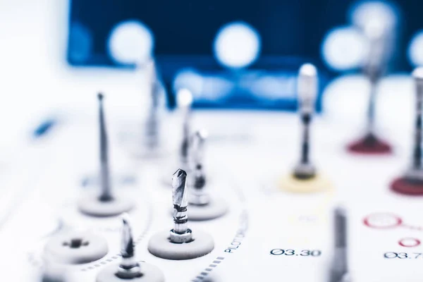 Closeup of drill bit dentistry tools — Stock Photo, Image