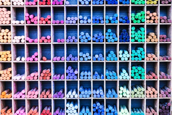 Rainbow pastel at shelf — Stock Photo, Image