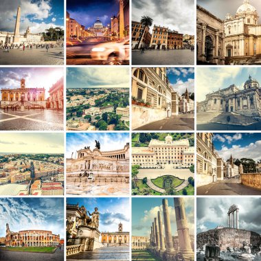 Roma manzaraları kolaj