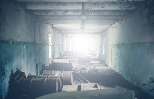 Barrels of chemicals in the Chernobyl exclusion zone — Stock Photo, Image