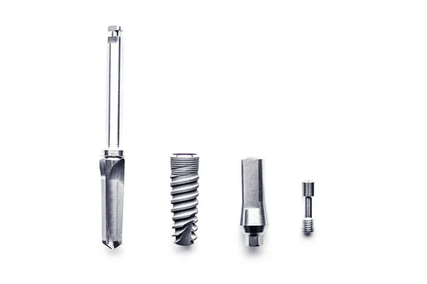 Conjunto de herramientas de tornillo de implantación médica aisladas —  Fotos de Stock