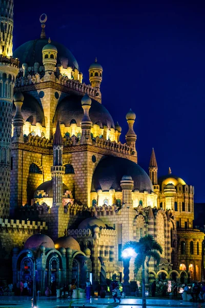 Beautiful Al Mustafa Mosque in Old Town of Sharm — Stock Photo, Image