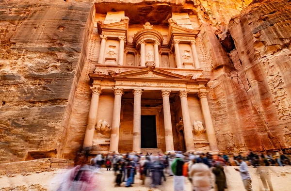 Oude tempel in Petra, Jordanië — Stockfoto