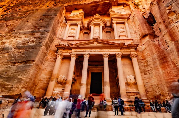 Oude tempel in Petra, Jordanië — Stockfoto