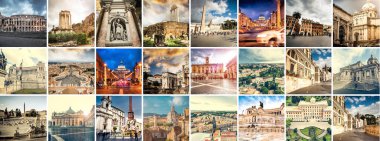 Roma manzaraları kolaj