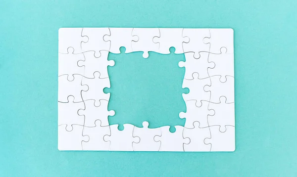 Unfinished jigsaw puzzle — Stock Photo, Image