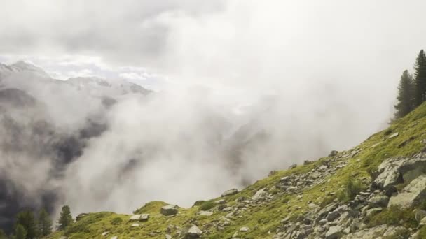 Vackra alpina berg — Stockvideo