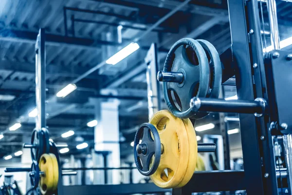 Weights in athletic club — Stock Photo, Image
