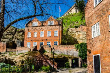 Nottingham mağaraları ve binaları. Nottingham Birleşik Krallık 