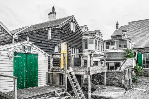 Holz- und Holzhütten in lynsted, kent, england — Stockfoto