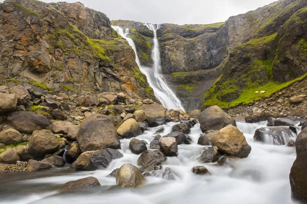 アイスランドの滝の長時間露光 — ストック写真