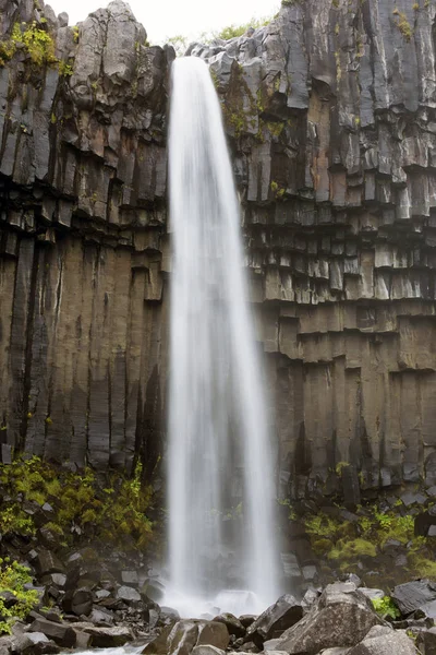 Skaftafell Waterfall Long Exposure Stock Picture