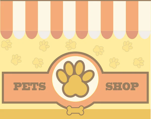 Vector logo design template for pet care, shops — Stock Vector