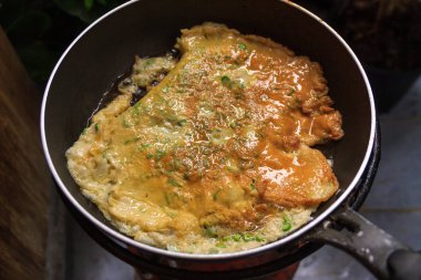 omlet kızarmış sıcak kokulu ve lezzetli bir tat